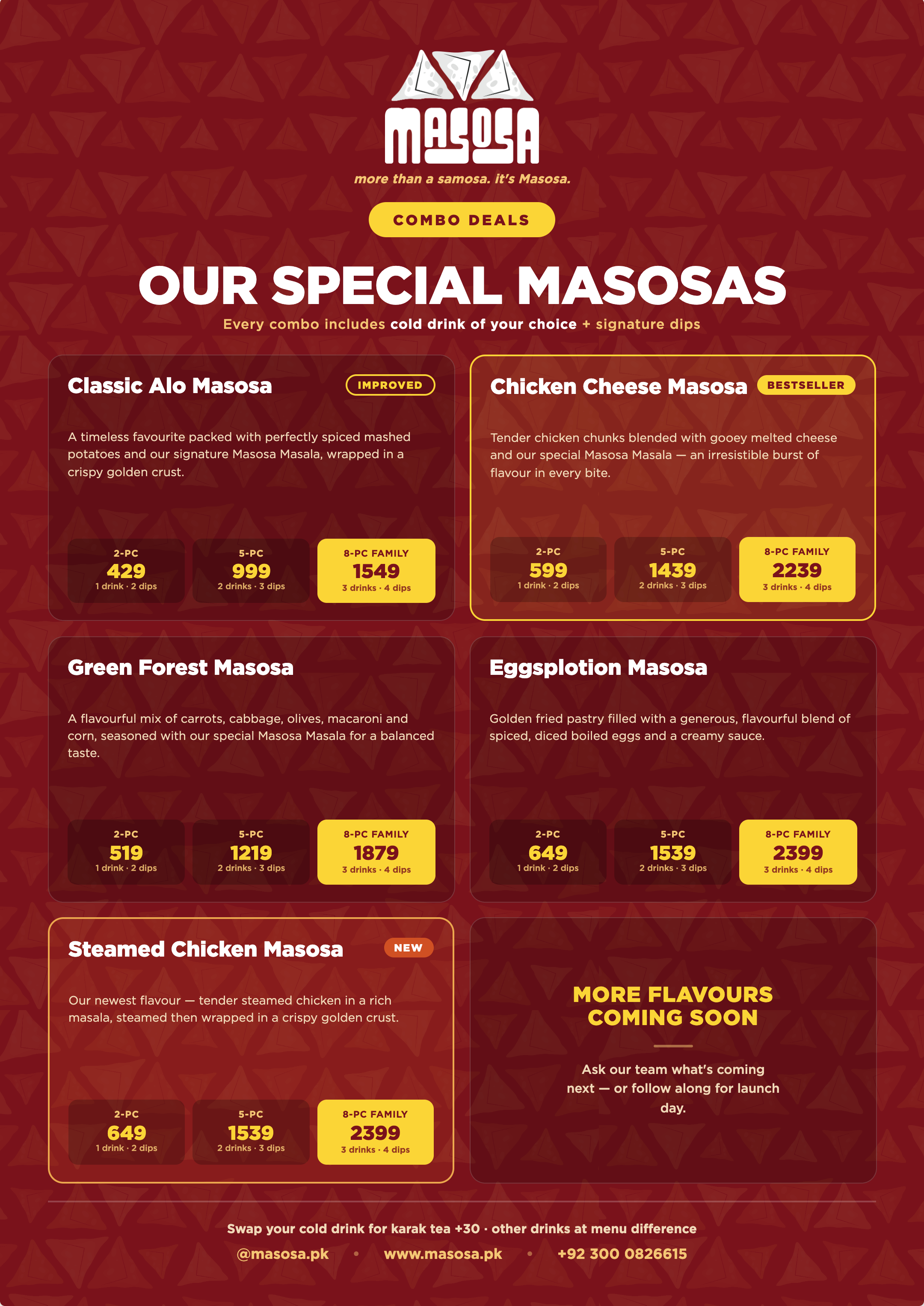 Special Masosas - Menu Special Masosas - Menu