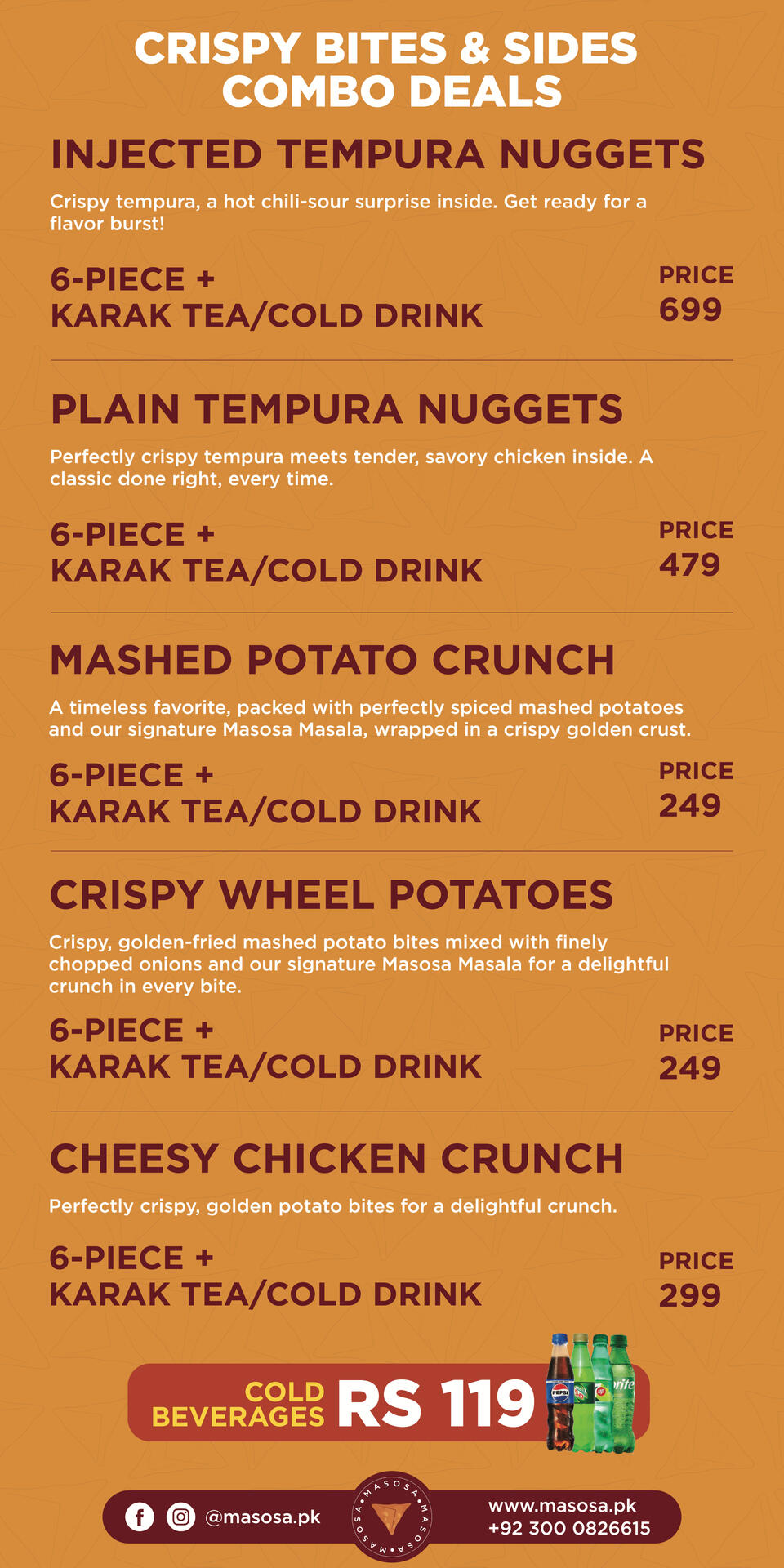 Special Masosas - Menu