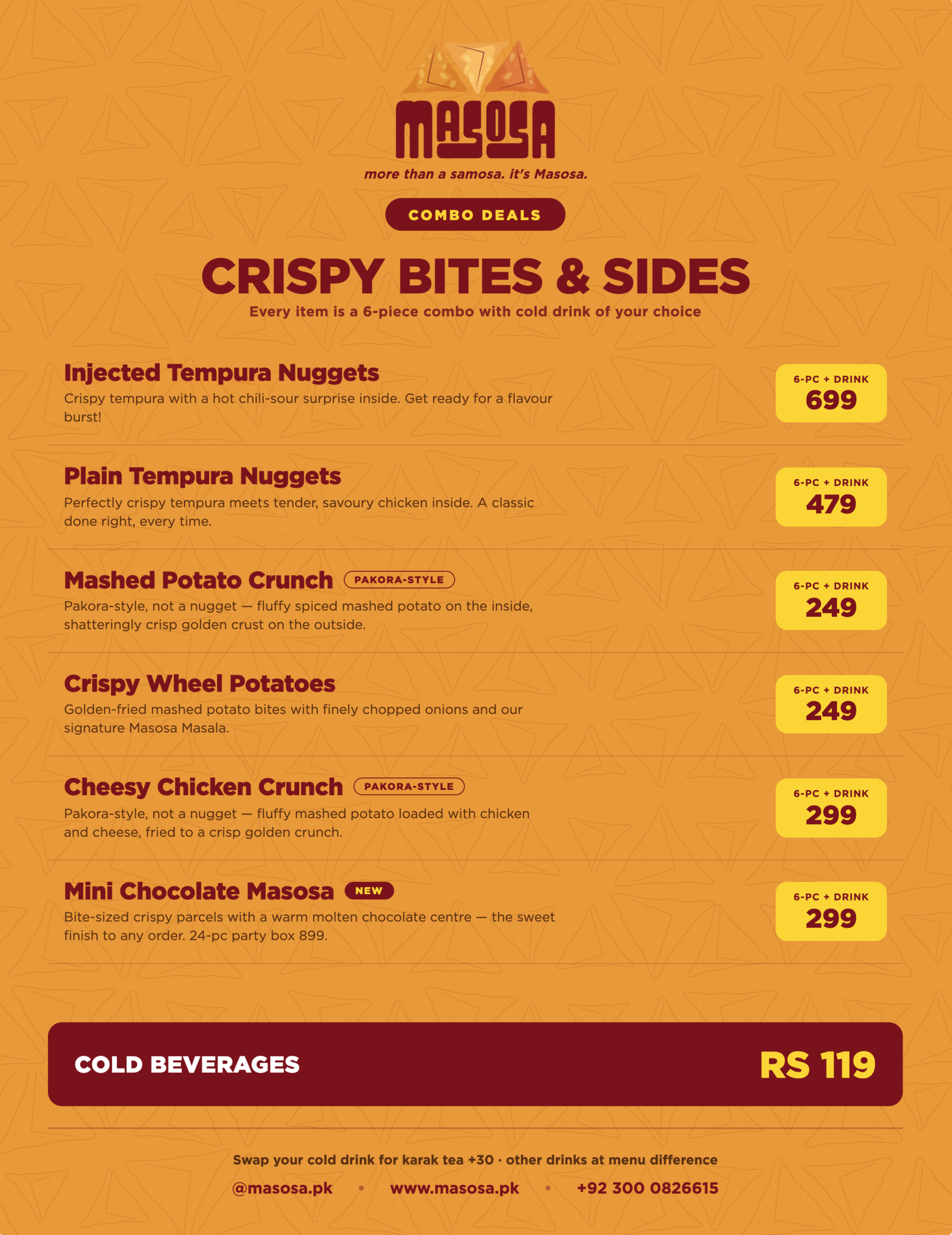 Special Masosas - Menu